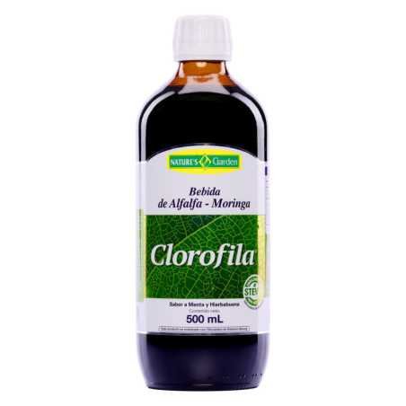BEBIDA DE ALFALFA, MORINGA, CLOROFILA FRASCO X 500 ML