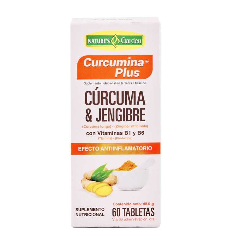 CÚRCUMA + JENGIBRE TABLETAS FRASCO X 60 UNIDADES