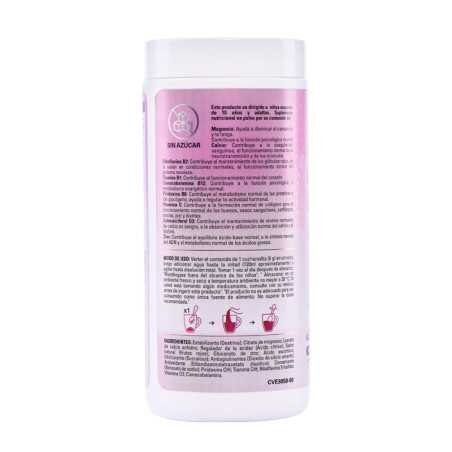 CITRATO DE MAGNESIO EN POLVO + CALCIO + ZINC + VITAMINAS POTE X 250G SABOR FRUTOS ROJOS