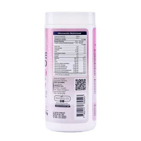 CITRATO DE MAGNESIO EN POLVO + CALCIO + ZINC + VITAMINAS POTE X 250G SABOR FRUTOS ROJOS