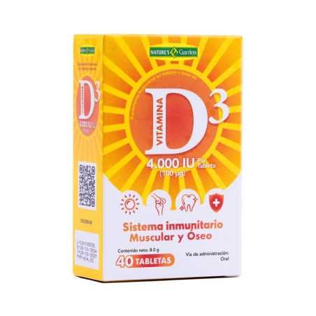 SUPLEMENTO NUTRICIONAL VITAMINA D3 TABLETA CAJA X 40 U