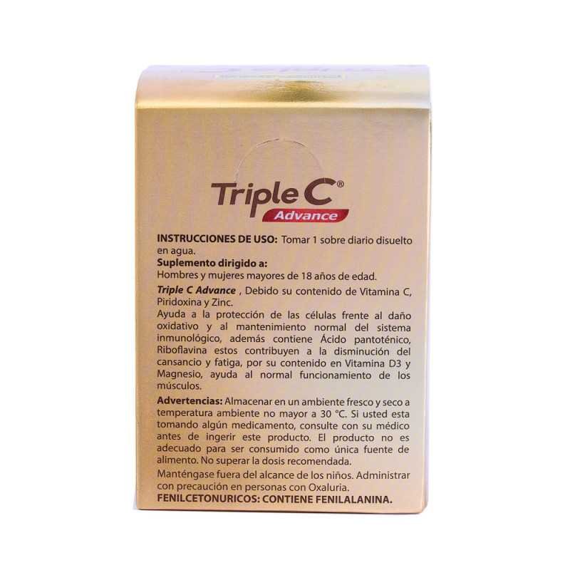 TRIPLE C ADVANCE SOBRES EFERVESCENTE CAJA X 10 U