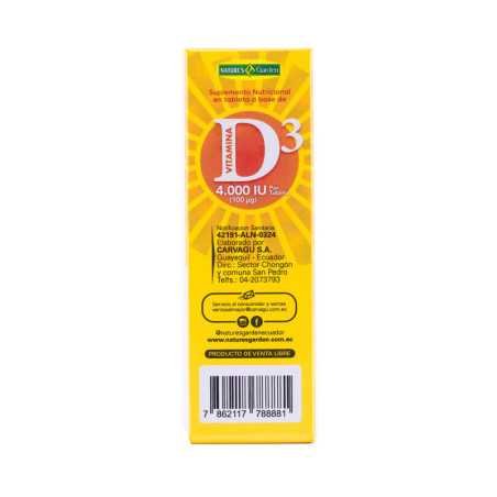 SUPLEMENTO NUTRICIONAL VITAMINA D3 TABLETA CAJA X 40 U