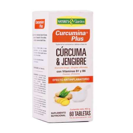 CÚRCUMA + JENGIBRE TABLETAS FRASCO X 60 UNIDADES